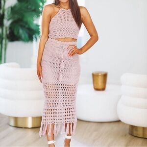 Eye catching Crochet 2 piece set from Hazel and Olive Boutique